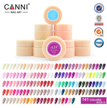 2015 Colors CANNI Solid Pure Glitter UV Soak Off Gel Paint Set Nail Art False Full