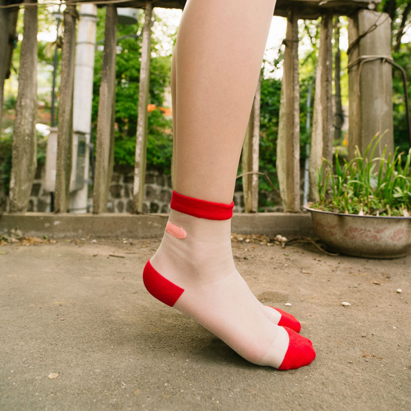 laddy socks Glass-silk stockings stockings stretch band aid-OK transparent crystal socks women socks 1