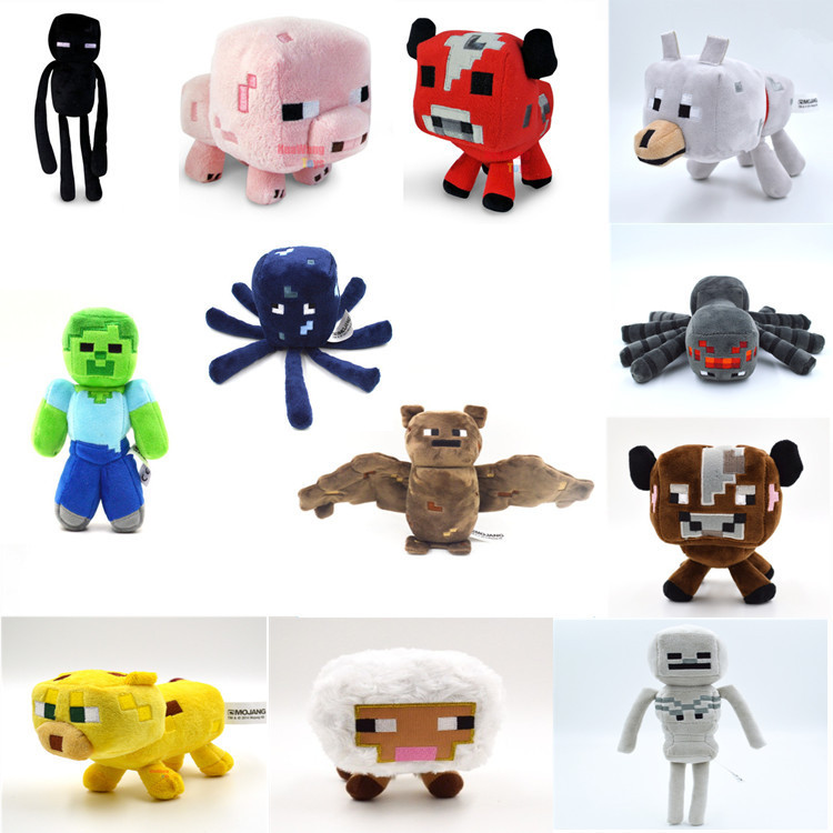 2020 Minecraft Plush Doll Toys Creeper Minecraft Spider Bat Zombie