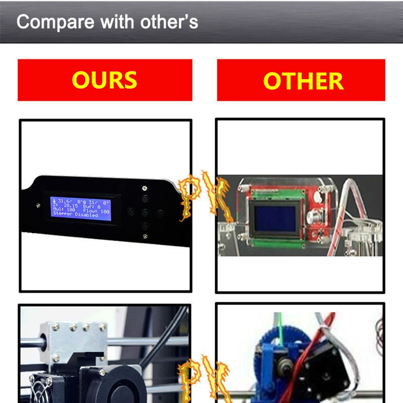 Big size 220*220*240mm High Quality Precision Reprap Prusa i3 3d Printer DIY kit with 2 Roll Filament 8GB SD card and LCD Big size 220*220*240mm High Quality Precision Reprap Prusa i3 3d Printer DIY kit with 2 Roll Filament 8GB SD card and LCD