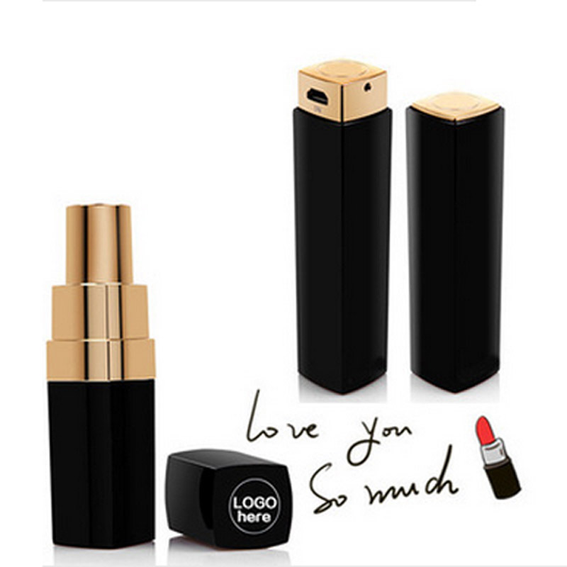 2015 New Design Luxury Brand CC Lipstick Power Bank 3000mAh For Iphone6 5s IOS Android Smartphone