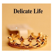 G221 New Fashion Flash Drill Crown Ring Wedding Vintage Jewelry Accessories For Women Girl
