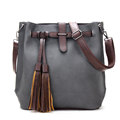 Korean Style Bucket Bag Concise Tassels Women Stylish Succinct Inexpensive Handbag Occident Style Ladies Elegant Shoulder