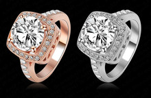 Vintage Fashion Women Rings18K Rose Gold Platinum Plate Ring Romantic Ring Micro Inlay Genuine SWA Austrian