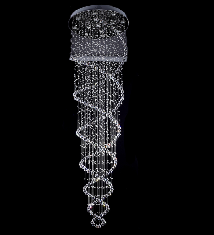 80 cm moderne lange doppelte spirale kristall deckenleuchte treppen lampe unterputz passend für treppe villa esszimmer