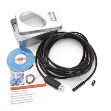 HD New Best Promotion 5m 7mm 6 LED USB Waterproof Borescope Endoscope Inspection Snake Tube Mini