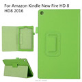 Ultra Thin Folio Leather Stand Case Cover For Amazon newFire HD 8 2016 Smart cover For