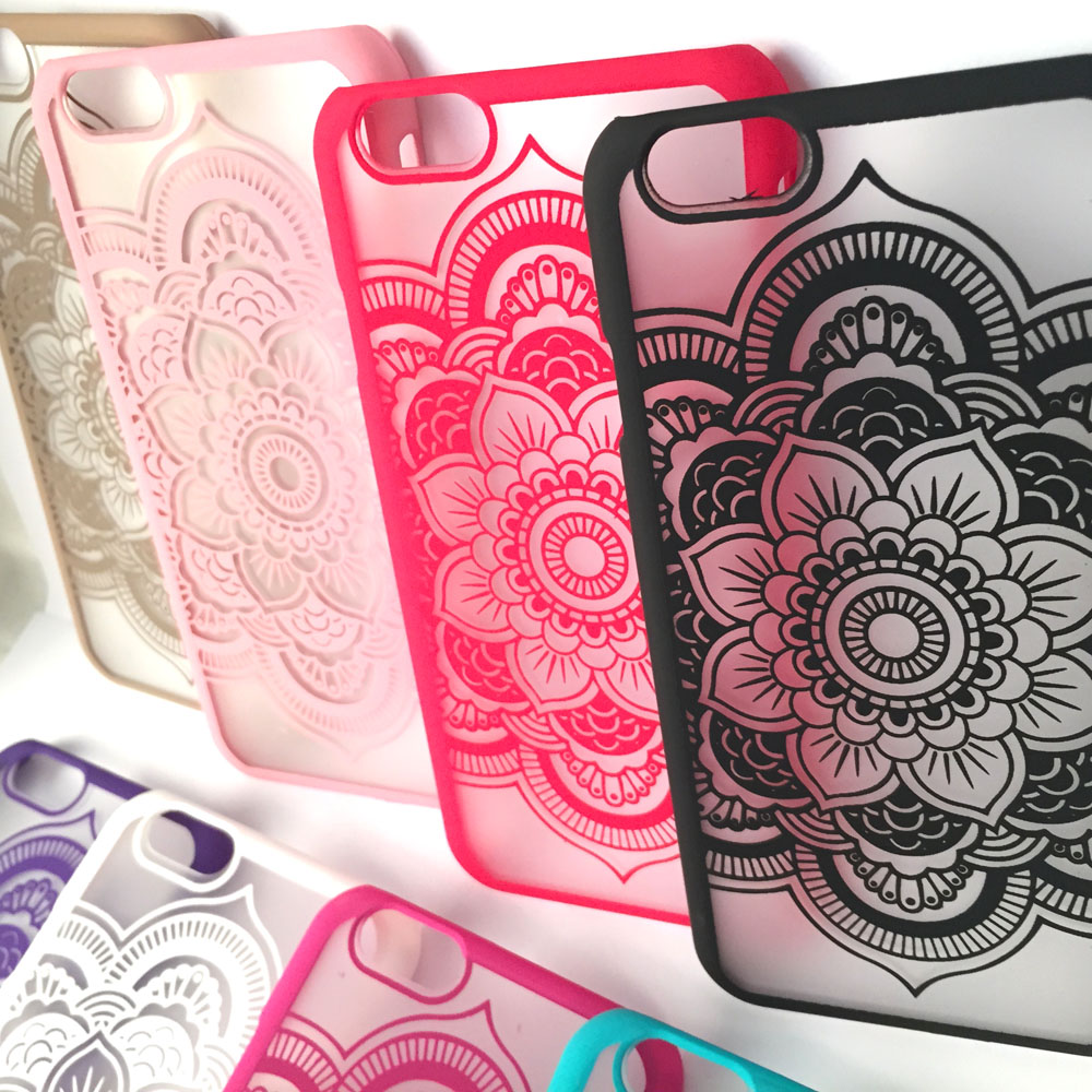 Online kopen wholesale mandala floral matte plastic case iphone 6 ...