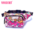 New Designer Waterproof Nylon Women Floral Waist Bum Camera Belt Bag Fanny Pack Hip Purse Money
