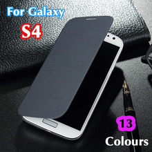 For Samsung Galaxy S4 S 4 SIV I9500 9500 Original Flip Leather Back Cover Cases Battery Housing Case Holster + Screen Protector