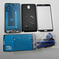 Black White Note III Full Housing Case Middle Frame Lens Battery Cover Screen Glass For Samsung
