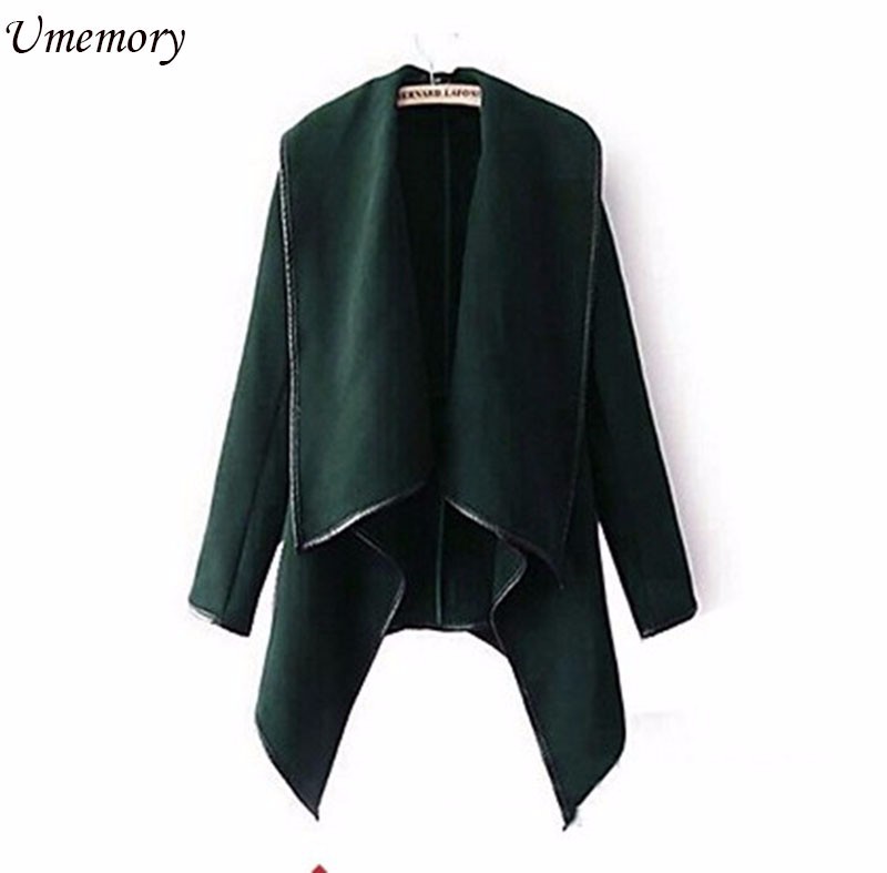 2015 New Fashion Winter Woolen Overcoat Women Jackets Woolen Coat Free Shipping Casaco FemininoTurn-Down Collar Zipper Jacket (5)