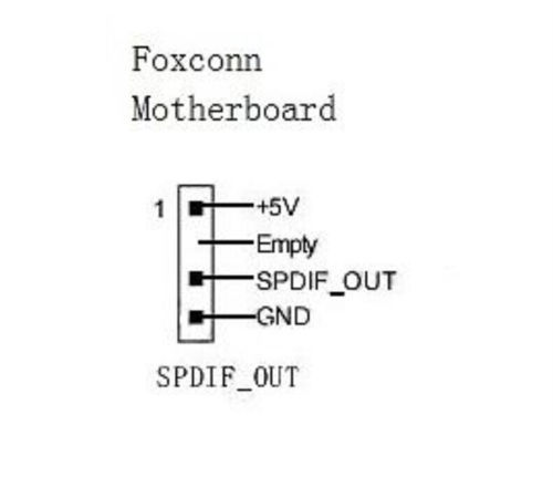 Подключение spdif к материнской плате схема
