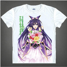 Date A Live Tohka yatogami yoshino Japanese anime breathable Round collar short sleeve T-shirt 01