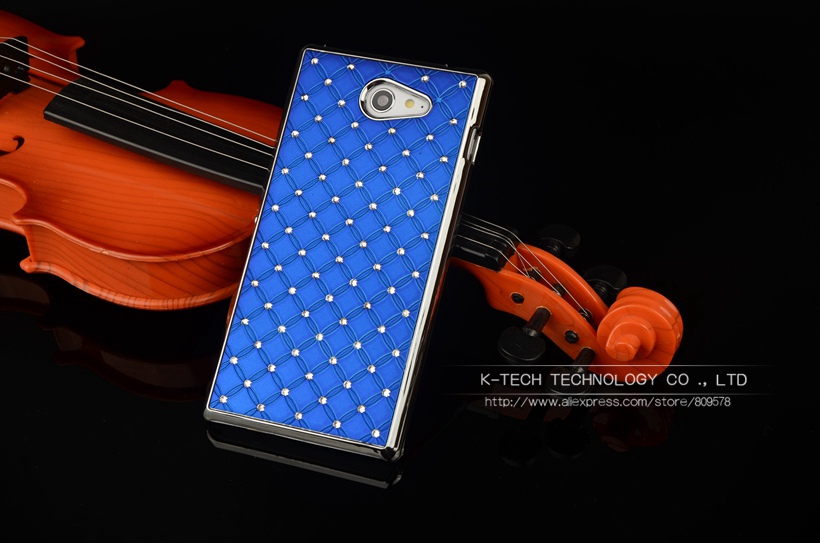 Shining Rhinestone Diamond Rubberized Matte Cover With Silver Chromed Skin Case For SONY XPERIA M2 Aqua S50h Mobile Phone Bags Shining Rhinestone Diamond Rubberized Matte Cover With Silver Chromed Skin Case For SONY XPERIA M2 Aqua S50h Mobile Phone Bags