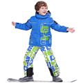 For 30 Degree Children Outerwear Warm Coat Sporty Ski Suit Kids Clothes Sets Waterproof Windproof Boys