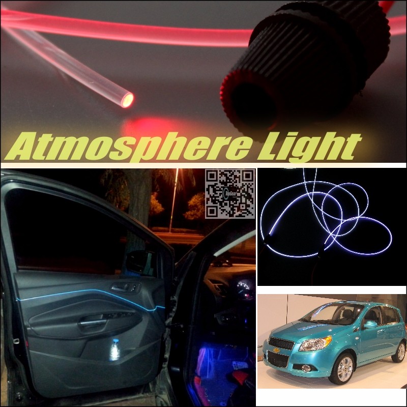 Car Atmosphere Light Fiber Optic Band For Chevrolet Lanos FSO Furiosa Interior Refit No Dizzling Cab Inside DIY Air light