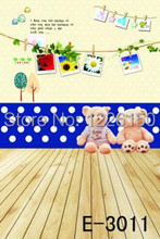 Free 10ft x 10ft interior wood floor photo studio photography baby backdrops E-3011,perfect vinyl backdrops for wedding , kids