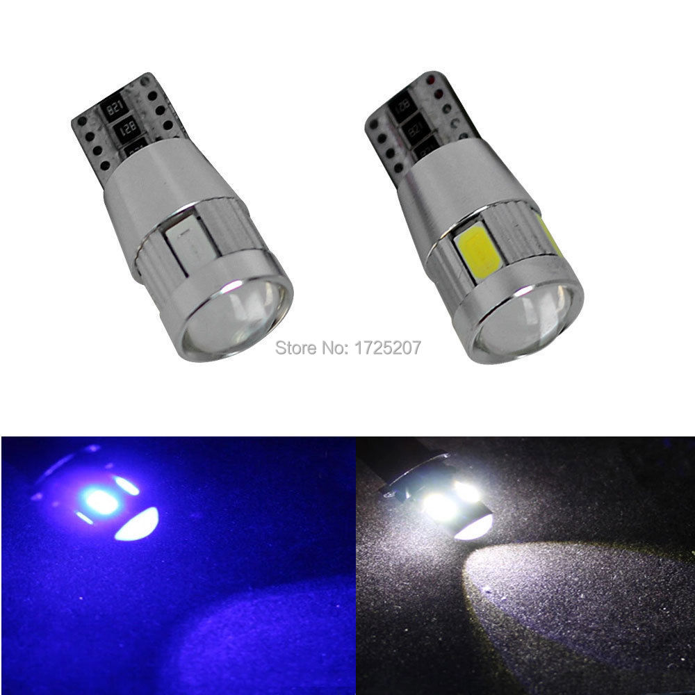 2PC lot Free shipping Car Auto LED T10 194 W5W Canbus 6 smd 5630 cree LED