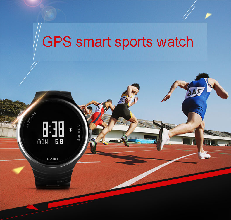 original GPS sports watch Ezon G1  5ATM Motion records distance phone to remind TPU watch strap GPS trajectory  free shipping