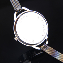 New Sketchy Oversize Bezel Fashion Lady Watch with Stainless Steel Narrow Band Free Shipping