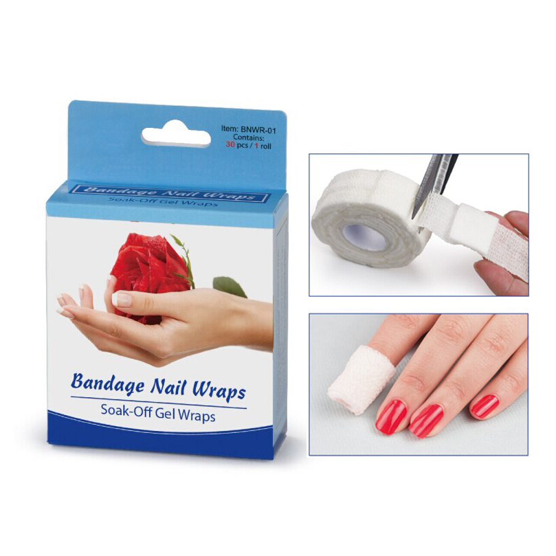 Bandage Nail Wraps Soak off Gel Wrap Nail Polish Saturate Pad Medical