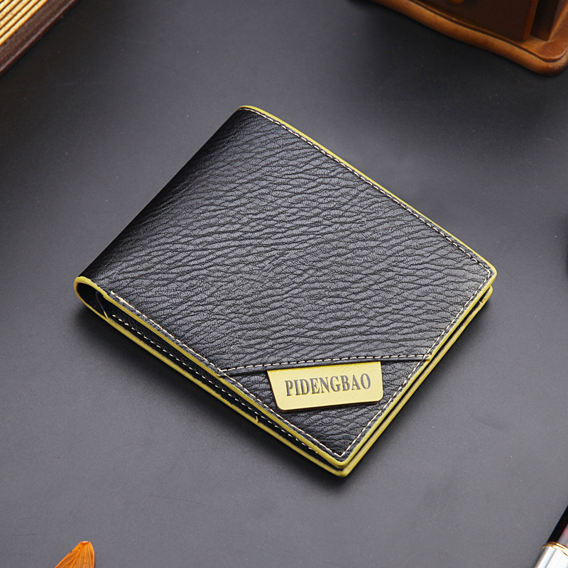 Men PU leather wallets Luxury credit card vintage short wallet for men slim thin fashion coin ...