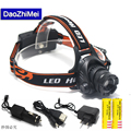 Emergency lights LED Headlamp CREE L2 LED 4800Lm 3 mode Zoomable Waterproof Headlamp Headlight LED Head