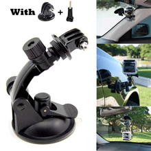 go pro Car Suction Cup Mount Holder Tripod Mount Adapter For Gopro Hero 4 3+ 3 sjcam sj4000 aluminum for xiaomi yi Accessories