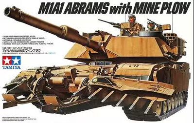 TAMIYA MODEL 35158 U.S. M1A1 Abrams w/ Mine Plow