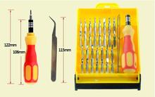 32 in 1 set Micro Pocket Precision Screwdriver Kit Magnetic Screwdriver cell phone tool repair box