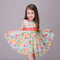 Fashion 2016 Bow Infantil Girl s Tutu Costume Dresses Kids Toddler Summer Floral Print De Festa