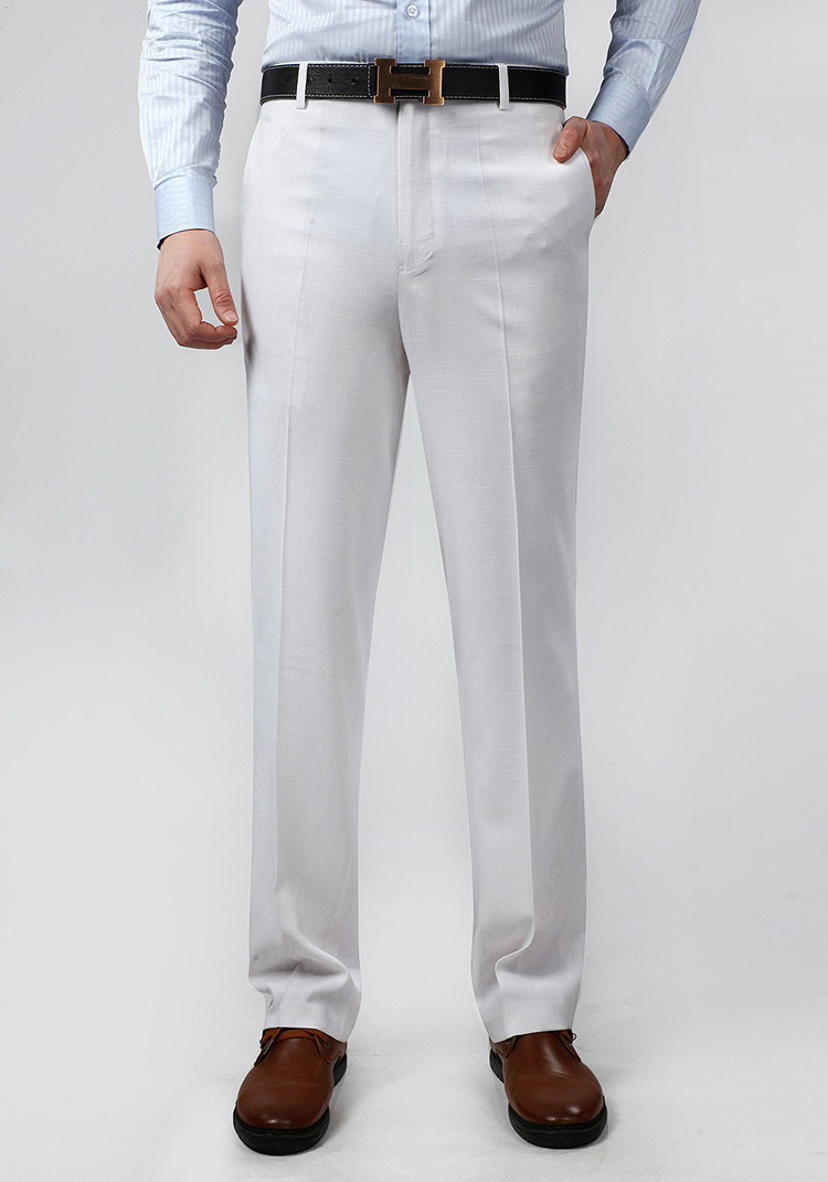 Men's white dress pants