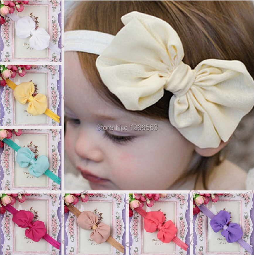 Cute Kids Baby Girls headband Toddler Infant Bowknot Headband Hair Bows Band accessories