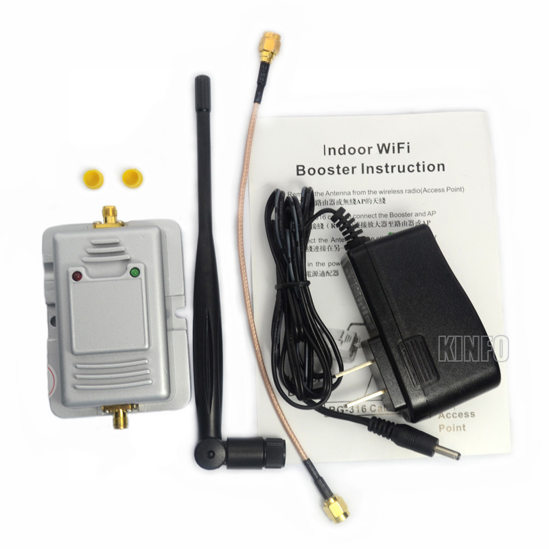 2W 2000 2500Mhz 802 11b g WiFi Repeater Wireless Amplifiers Router Power Range Signal Booster Antenna