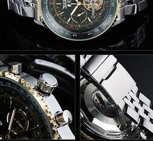 New Military full Steel Brand Automatic Self wind Relogio Masculino Watch Mechanical Fashion Luxury Men Watch