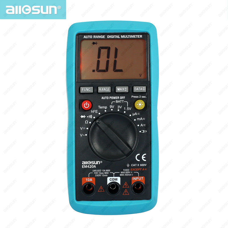 all sun Digital Multimeter Continuity Diode Transistor Battery Tester Temp Measuring Current AC DC Analysis Instruments