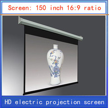 150-inch projection screen \16:9 HD screen\home theater projector screen \HD projector screen\electric curtain \ Wireless Remote