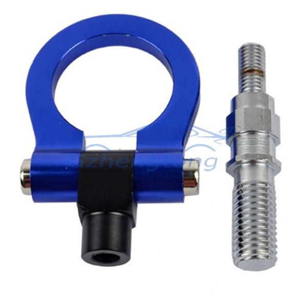 NEW Blue Aluminum Racing Screw Tow Hook Trailer Small Towing Bars for European Models Car (3)