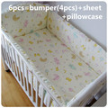 Promotion 6PCS Baby sheet crib bedding set Baby bedding set baby cot set bumpers sheet pillow