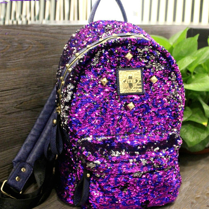 glitter school bag