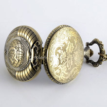 2015 New Soviet Sickle hammer Style Quartz Pocket Watch Men women Vintage Bronze Pendant