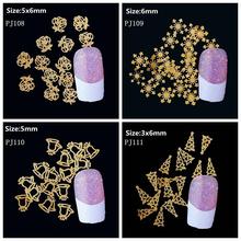 100Pcs Pack 3D Nail Art Decorations 18 Model Plated Sheet Nails For Glitter Charms DIY Nail