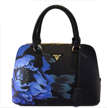 National wind restoring ancient ways female bag shoulder bag of blue and white porcelain oblique satchel fashion shell package
