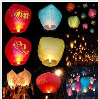 Free Shipping 300pcs pure colour manufacturer selling Chinese wish lantern kongming lantern ECO sky wishing lamp