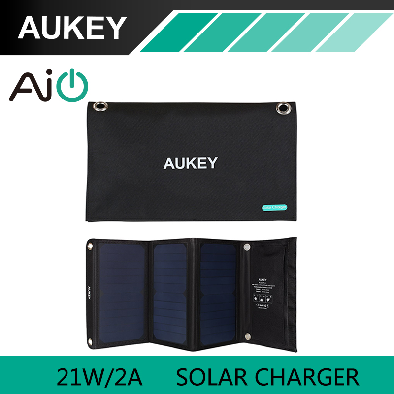 AUKEY 21W Solar Charger ,Solar Panel with Dual USB Port for apple iPhone 6s 6 Plus, Android, Samsung, HTC, LG, Nexus,and More AUKEY 21W Solar Charger ,Solar Panel with Dual USB Port for apple iPhone 6s 6 Plus, Android, Samsung, HTC, LG, Nexus,and More