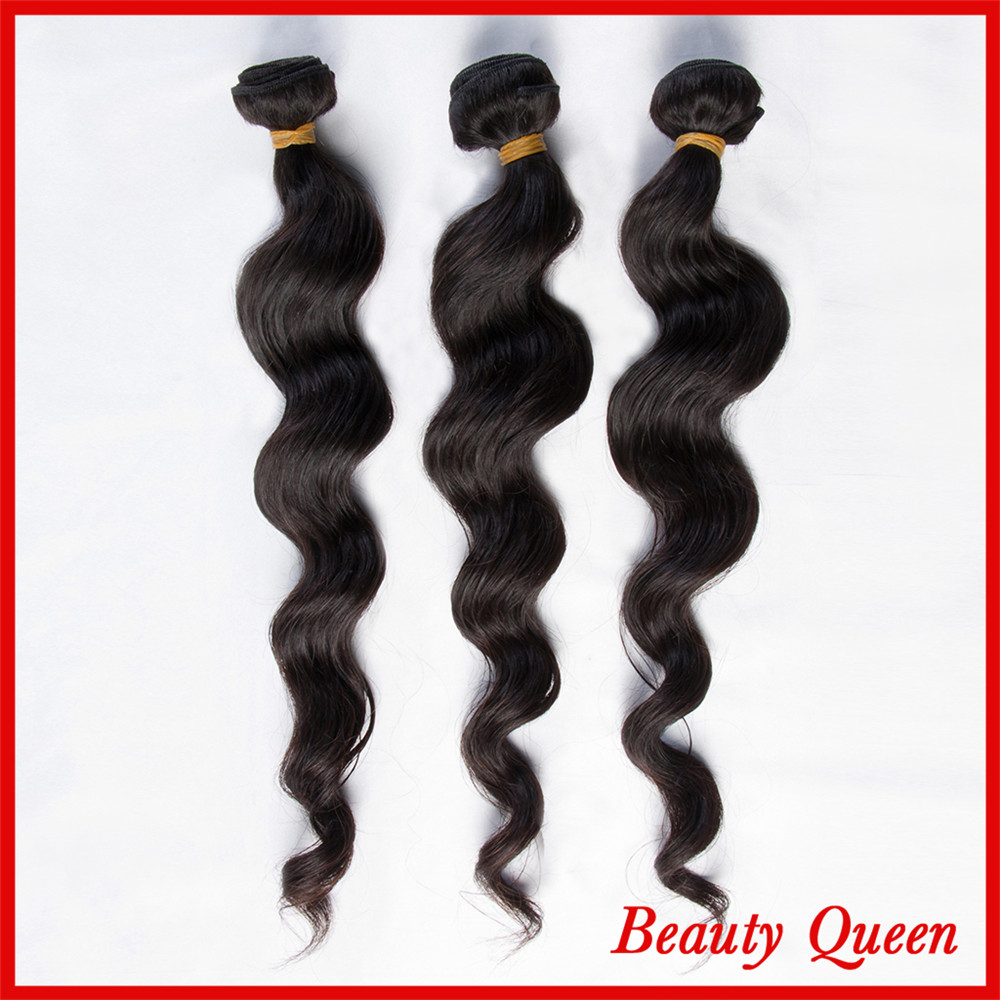 7A Indian hair Loose wave Natural Color Can Be Dyed Tangle Free No Shedding 3 Bundles DHL Free shipping