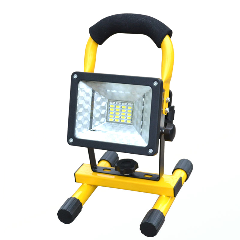 Rechargeable LED Floodlight Portable Spotlight Movable Outdoor Camping Light 24led Grassland No 3*18650 Battery Include charger