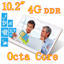 10.2 inch 8 core Octa Cores 1280X800 IPS DDR 4GB ram 16GB 8.0MP 3G Dual sim card Wcdma+GSM Tablet PC Tablets PCS Android4.4 7 9