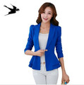Fashion Jacket Blazer Women Suit Foldable Long Sleeves Lapel Coat Candy Color Blazer Single Button Vogue